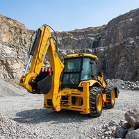 La Chine fabrication 4WD moteur diesel pelle rétrocaveuse chargeuse sur pneus articulée arrière pelle pelle pelle chargeur