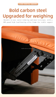 Canapé inclinable en cuir de couleur orange, design moderne et de haute qualité, fabriqué en Chine, pour salon.