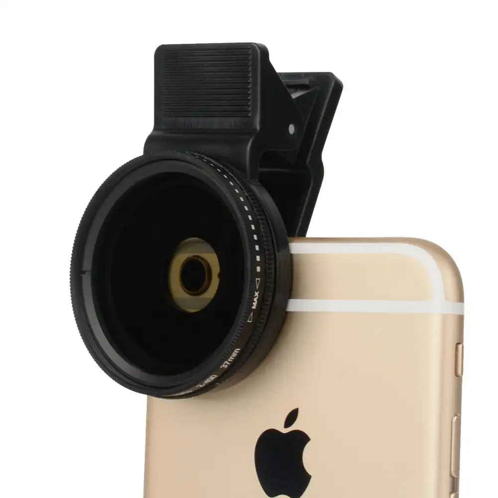טלפון נייד עדשת 2 in1 ערכת ND2-400 מסנן אוניברסלי קליפ Smartphone מצלמה עדשת מסנן