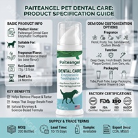 Dentifrice enzymatique en gros pour animaux de compagnie, éliminateur de tartre pour chiens, soin buccal, rafraîchisseur d'haleine, contrôle de la plaque dentaire, marque privée