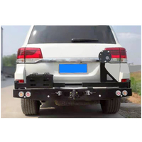 4x4 accessoires pare-chocs avant noir avec lumière Led pare-chocs avant en fer pour Toyota Land Cruiser Lc200 2018-2020