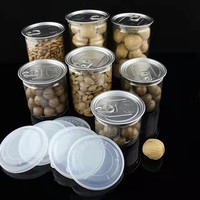 Boîte d'emballage ronde en plastique hermétique multi-tailles avec couvercle à ouverture facile / Pot alimentaire en plastique transparent