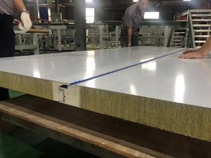 Panneau sandwich en laine de roche Dongan, <span class=keywords><strong>isolation</strong></span> <span class=keywords><strong>thermique</strong></span>, ignifuge, <span class=keywords><strong>plaque</strong></span> galvanisée colorée, 50/75/80/100/120/150/200 mm, pour murs <span class=keywords><strong>et</strong></span> toits - Product Image 4