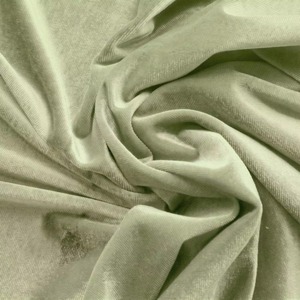 Best Selling Pista Green Velvet 9000 Polyester Fabric Smooth Soft <b>Material</b> for Upholstery Garments Home Decor Available For Sale - Product Image 4