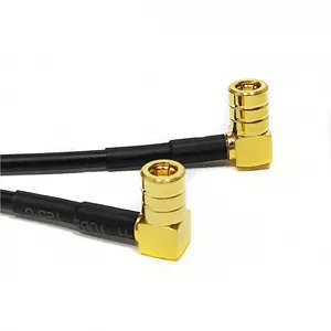 RF coaxial cable assembly SMB type female jack RA right angle to SMB male plug 90 degree RG174 RG316 extension pigtail