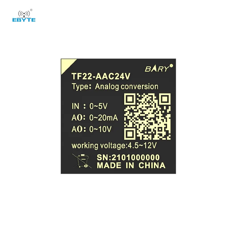 Ebyte OEM OEM TF22-AAC24V new small size stable PWM to Voltage Converter Module One output 24Vdc/50mA Signal conversion module