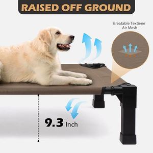 Cama Elevada para Perros, Refrescante, Lavable, Transpirable, de Tela Oxford, con Marco Metálico, Ecológica, para Uso en Exteriores, Camping, Carpas Familiares y Mascotas - Product Image 4