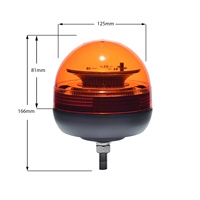 Feu de signalisation stroboscopique ambré robuste 12V-24V ECE R65 à base à vis unique, micro-clignotant, pour abatteuse forestière