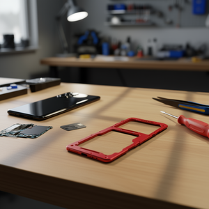 ถาดใส่ซิมการ์ดและไมโครเอสดีการ์ดสำหรับ Samsung Galaxy S20 Ultra 5G สีแดง อะไหล่ทดแทน - Product Image 3