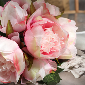 6-Headed Peony Artificial Flowers Silk High Simulation Wedding Home Decor Bouquet - Product Image 4