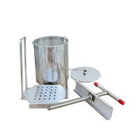 Presse à miel manuelle en acier inoxydable de 3,5 L, presse à cire d'abeille à baril perforé, presse-agrumes, équipement d'apiculture