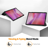 Lenovo Tab 10.1 2025 için kılıf tblenovo fu tblenovo xu üç katlı manyetik deri standı sert akıllı kapak Lenovo Tab 10.1 2025 için kılıf