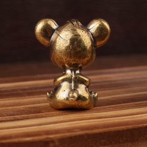 รูปปั้นหนูนำโชคทองเหลืองรูปสัตว์ประดับโต๊ะตกแต่งบ้านปีใหม่จีน - Product Image 4