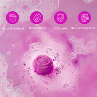 Bombes de bain bio pour femmes avec des huiles essentielles naturelles et un parfum de rose, bombes effervescentes de luxe pour spa à domicile, cadeaux d'anniversaire