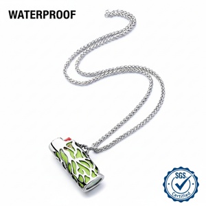 Nuevo Estilo: Collar de Acero Inoxidable Hueco para Hombre, Estuche para Encendedor Estilo Punk con Cadena Larga - Product Image 1
