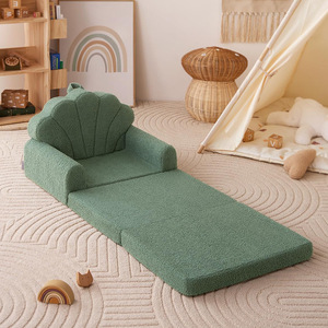 Children's Folding <b>Sofa</b> Fabric High Elasticity Foam 1 Seat Age 2 And Above With Handrails For <b>Kids</b> Reading Area - Product Image 3