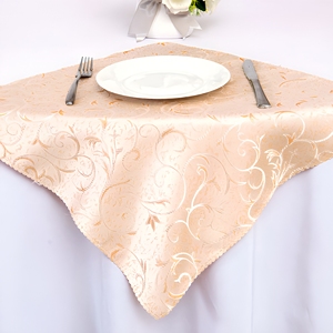 Serviettes Jacquard Imprimées Feuille de Ginkgo 19x19" Prêtes à l'Expédition – Lot Réutilisable en Polyester Infroissable pour Mariages, Hôtels et Événements - Product Image 1