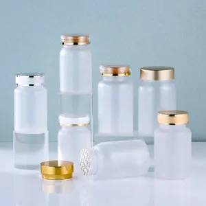 Özel boş plastik taşınabilir hap şişeleri Tablet tutucu saklama kabı vaka kutusu katı toz ilaç kimyasal şişeler
