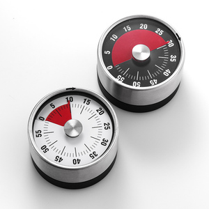 Mechanical <b>Timer</b> Stainless Steel 60 Min Magnetic Kitchen <b>Timer</b> Round Design For <b>Cooking</b> And Study - Product Image 2