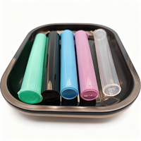 Tabung Plastik Pop Top Hitam 98mm 116mm Tahan Anak untuk Penyimpanan Aman