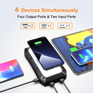 ES980S Power Bank Solare da 20000mAh con Ricarica Wireless e Display LED, Caricabatterie <span class=keywords><strong>Portatile</strong></span> per Esterni per <span class=keywords><strong>Smartphone</strong></span> - Product Image 5