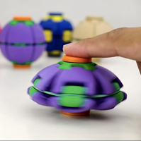 Balle tournante en plastique PP durable, à rotation continue par engrenages, jouet de bureau imprimé en 3D, roulement métallique, jouet anti-stress sans fil