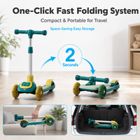 Trottinette pour enfants OEM personnalisée, pliable, à 3 roues, avec roues lumineuses, hauteur réglable, pour les vendeurs en ligne