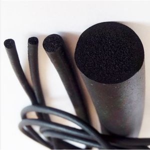 Schwarze runde <span class=keywords><strong>Gummi</strong></span>-Voll schwamms chnur 8mm - Product Image 2