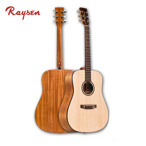 Raysen WG-220 Professional Solid Top Mahogany Neck Acoustic Guitar-High Quality Semi-Acoustic 41 Inch - Product Image 1