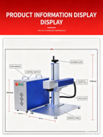 Nouvelle machine de marquage laser à fibre CNC portable en métal 20W haute précision, refroidissement par air, prise en charge PLT/DWG/DST/AI, pour usage domestique