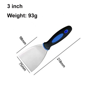 <span class=keywords><strong>Couteau</strong></span> à joint pour cloisons sèches en acier inoxydable à poignée souple de 5 pouces, qualité professionnelle, finition confortable, outil manuel pour plaques de plâtre, gyproc, plâtre - Product Image 4