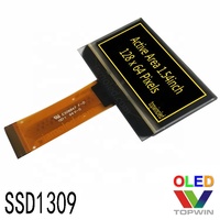 Pantalla OLED de 1.54 pulgadas (1.54\") 128x64 píxeles UG-2864KLBMG01 con interfaz I2C SPI