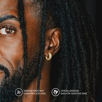 Boucles d'oreilles créoles Iced Out en argent sterling S925 plaqué or 14K, hypoallergéniques, style Hip Hop, avec zircone cubique 5A, pour hommes et femmes