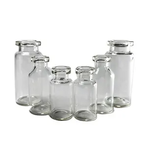 Botella de penicilina de 2ml-30ml, frasco de vidrio edical, frasco de vidrio pequeño para ntibióticos