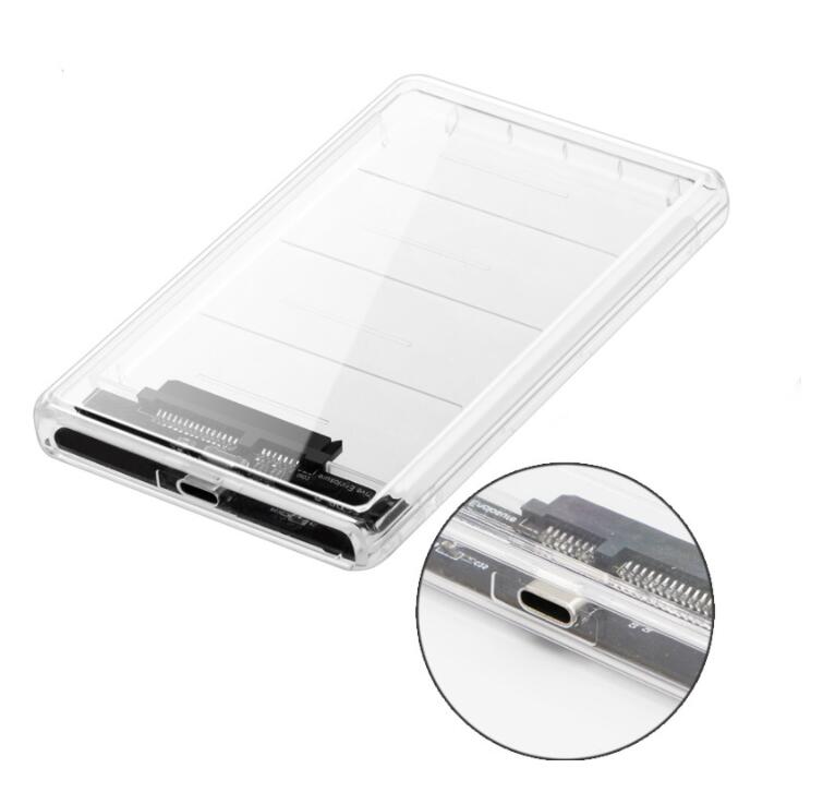 Распродажа, прозрачный чехол для жесткого диска SATA SSD USB 3,1, 2,5 дюймов, USB-C высокого качества