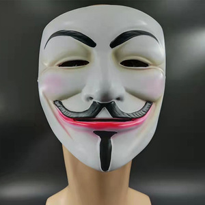 Masque en résine à motif de crâne V, thème <span class=keywords><strong>film</strong></span>, pour Halloween, mascarade, fête d'<span class=keywords><strong>horreur</strong></span>, demi-visage - Product Image 1