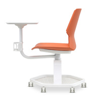 Chaise de conférence moderne pliable pour tablette, idéale pour les étudiants (école/collège), hôpitaux, usage domestique ou bureautique, avec siège pivotant en plastique et espace de rangement pour tablette