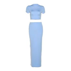 Robes décontractées pour femmes pour le printemps <span class=keywords><strong>et</strong></span> l'été Jupe taille haute enveloppée avec bouton nu Cross-Season Comfort - Product Image 4