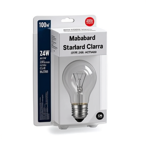 Lampadina a incandescenza Standard Clara 100W 24V Tipo A in vetro trasparente attacco E26 - Product Image 2
