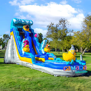 Parc aquatique gonflable commercial en PVC avec toboggan aquatique sec et toboggans gonflables pour la location événementielle et les familles - Product Image 3