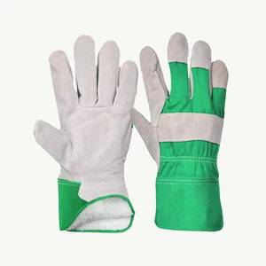 Guantes de Trabajo Resistentes para Invierno, Forro Biodegradable, Aislantes, de Cuero Vacuno, Impermeables, Resistentes al Viento, Color Verde - Product Image 5