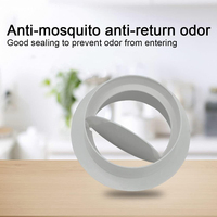 100mm rond extérieur ABS conduit tuyau anti-retour connecteur de Tube rigide avec obturateur extracteur ventilateur Backdraft amortisseur bouchon