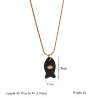 Zooying océan Animal été plage en acier inoxydable boîte chaîne pierre naturelle poisson pendentif collier pour les femmes