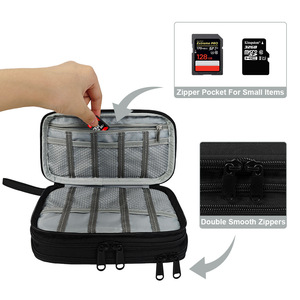 U Disk Storage Case 30 Slots Nylon Black Soft Shell <b>USB</b> <b>Flash</b> <b>Drive</b> Organizer Protective Bag For Travel and Storage - Product Image 3