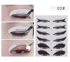Cangli Beauty <span class=keywords><strong>Pochoir</strong></span> pour <span class=keywords><strong>Eyeliner</strong></span> Effet Chat et Outil pour <span class=keywords><strong>Eyeliner</strong></span> Ailé, 24 Pochoirs Flexibles en Tissu Non-tissé pour <span class=keywords><strong>Eyeliner</strong></span> - Product Image 5