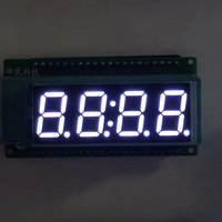 Layar LED 7 Segmen 0,56 Inci 4 Digit Cahaya Putih Terang Jelas Perangkat Elektronik Digital Penghitung Nilai Multi Nilai Status