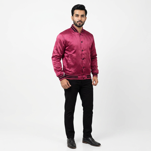 Customized <b>Men's</b> <b>Baseball</b> <b>Jacket</b> in College-Style Durable and Fashionable with Team Name and College Print Pattern - Product Image 3