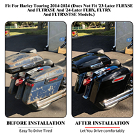 Valises latérales rigides pour moto avec serrures et clés, sacoches pour Harley Touring Road King Glide 2014-2023