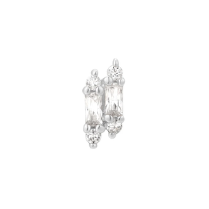Lotus Wholesale Boucles d'oreilles clous en or massif 9k 14k 18k avec pierre Moissanite, à enfiler sans filetage, bijoux fins - Product Image 2