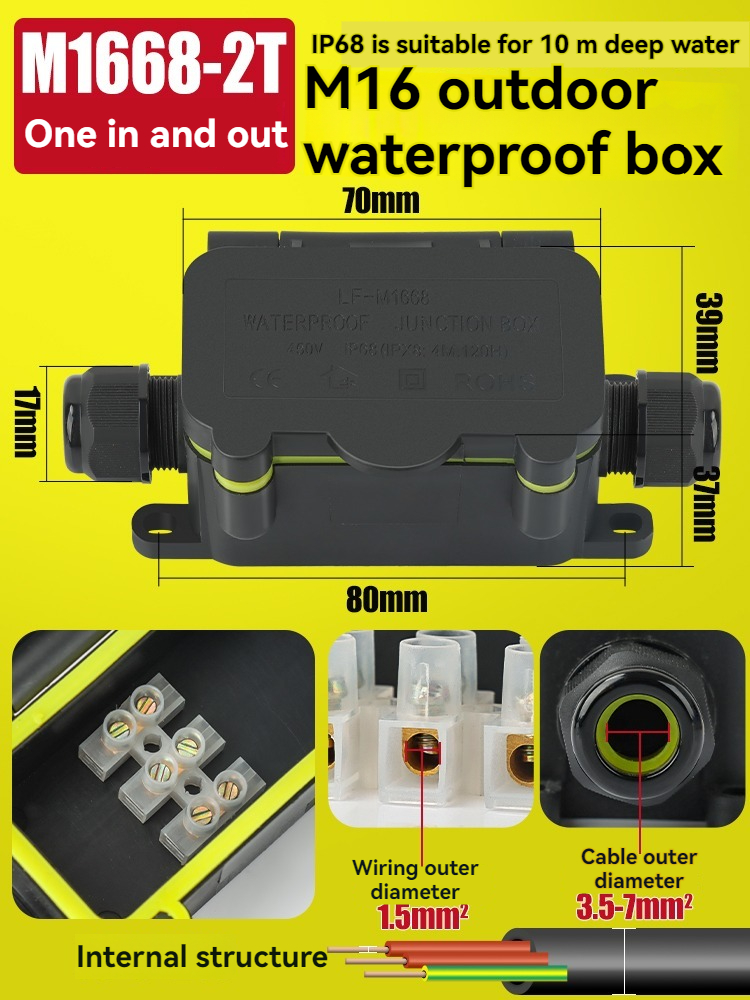 Mini hinge [1 in 1 out] external 3.5-7mm